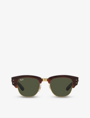 Ray Ban Womens Brown Rb0316s Mega Clubmaster Square-frame Tortoiseshell Acetate Sunglasses In Brown