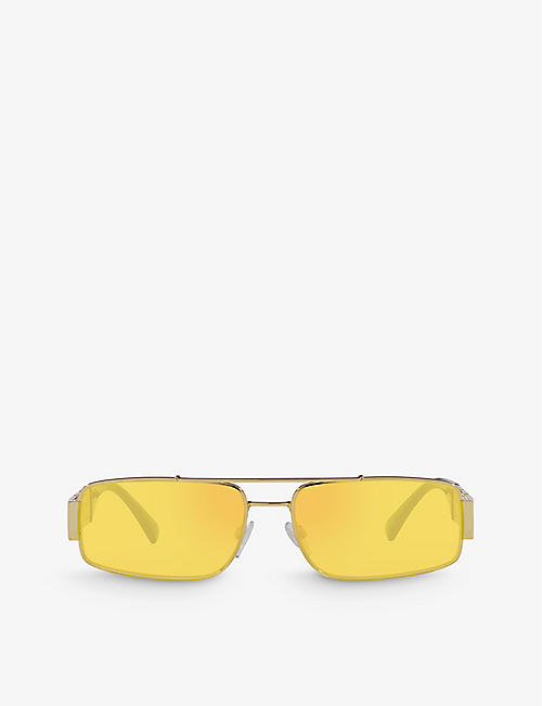 VERSACE: VE2257 Greca-hardware metal sunglasses