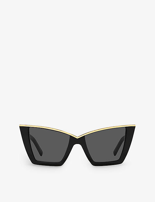 SAINT LAURENT: YS000435 SL 570 cat-eye acetate sunglasses