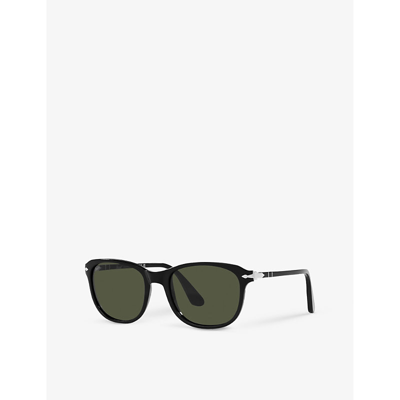 Shop Persol Women's Black Po1935s Tinted-lens Rectangle-frame Acetate Sunglasses