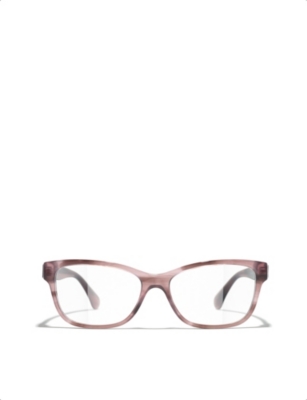 Chanel 3414 Glasses Brown Rectangle Women