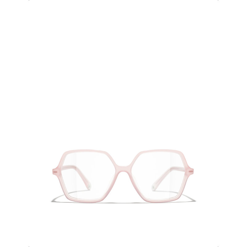 Pre-owned Chanel Mens Pink Square Optical Glasses