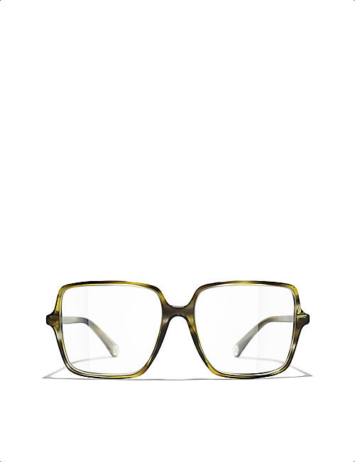 CHANEL: CH3448 square-frame acetate optical glasses