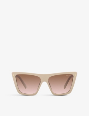 PRADA: PR 21ZS branded-arm butterfly-frame acetate sunglasses