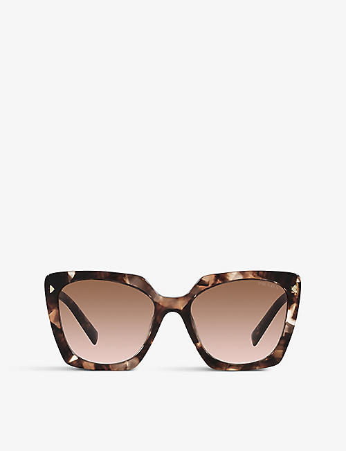 PRADA: PR 23ZS branded-arm square-frame acetate sunglasses