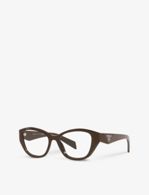 PRADA: PR 21ZV irregular-frame acetate glasses