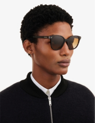 Prada Womens Brown Pr 22zs Square-frame Acetate Sunglasses In Brown
