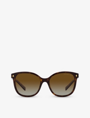 Prada Womens Brown Pr 22zs Square-frame Acetate Sunglasses In Brown
