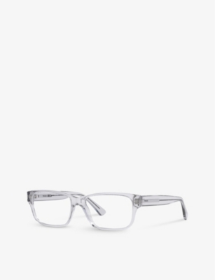 Shop Prada Women's Grey Pr 18zv Pillow-frame Acetate Optical Glasses