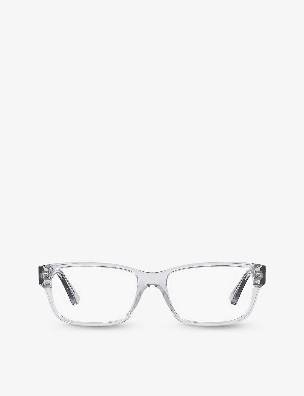 Prada Womens Grey Pr 18zv Pillow-frame Acetate Optical Glasses