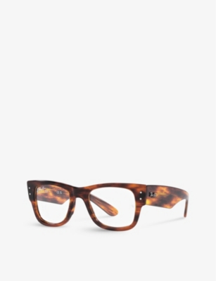 Ray Ban Ray-ban Womens Brown Rx0840v Mega Wayfarer Tortoiseshell-pattern Propionate Sunglasses In Brown