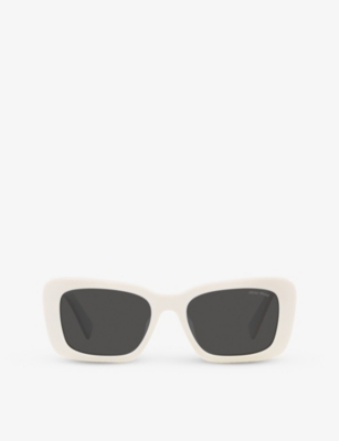 Miu Miu Womens White Mu 07ys Glimpse Acetate Sunglasses