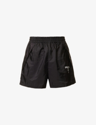 PRADA Re Nylon brand print recycled polyamide shell shorts