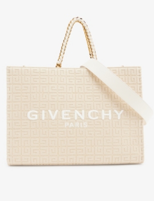 GIVENCHY - G cotton-blend and leather shoulder bag | Selfridges.com