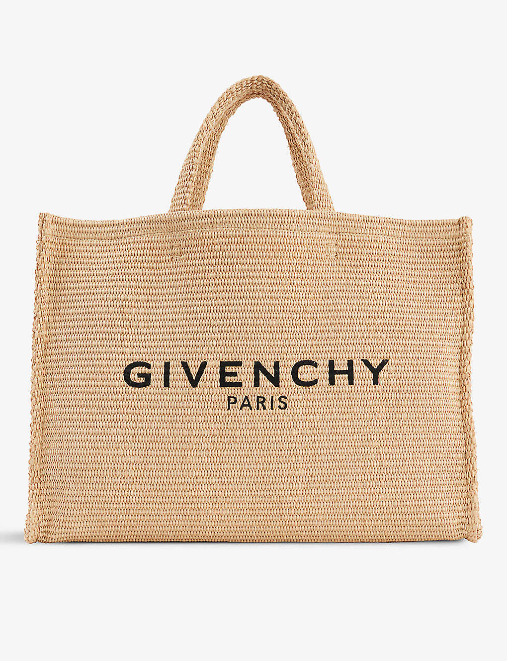 Shop Givenchy Natural G-tote Large Logo-embroidered Raffia Tote Bag