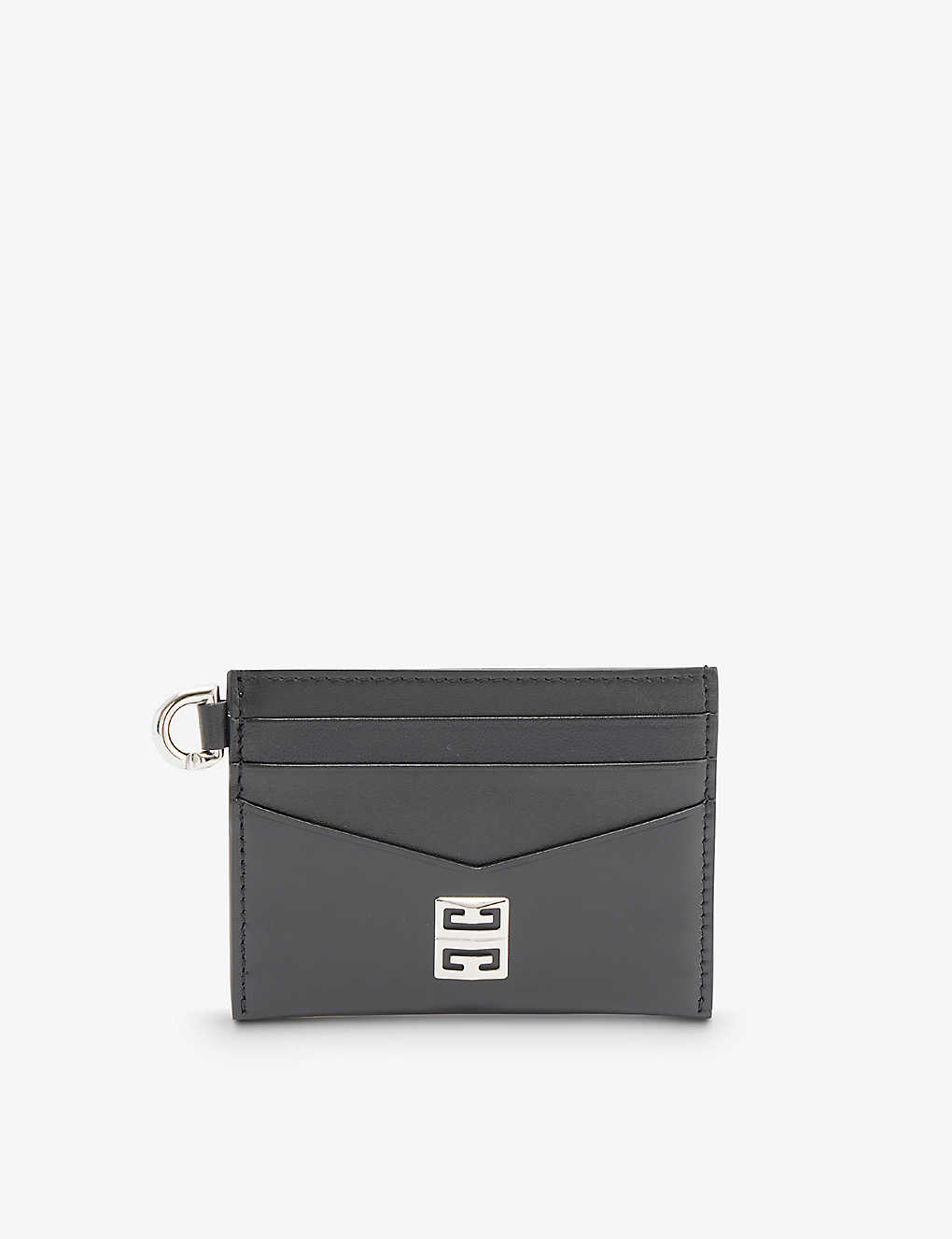 Givenchy Womens Black 4g-plaque Leather Card Holder
