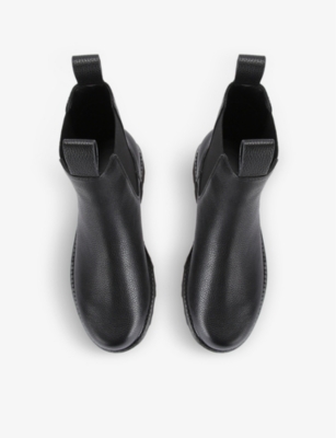Shop Kurt Geiger Carnaby Eagle-embellished Leather Chelsea Boots In Black