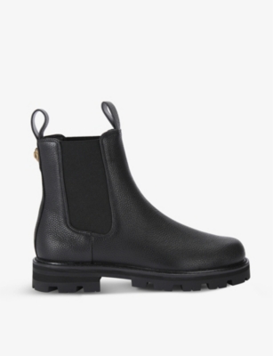 Shop Kurt Geiger Carnaby Eagle-embellished Leather Chelsea Boots In Black