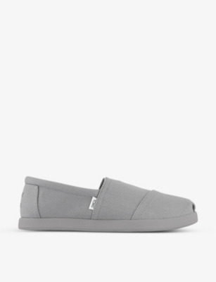 TOMS TOMS MEN'S DRIZZLE GREY RECYCLED CO ALPARGATA FORWARD RECYCLED COTTON-CANVAS ESPADRILLES,67103219