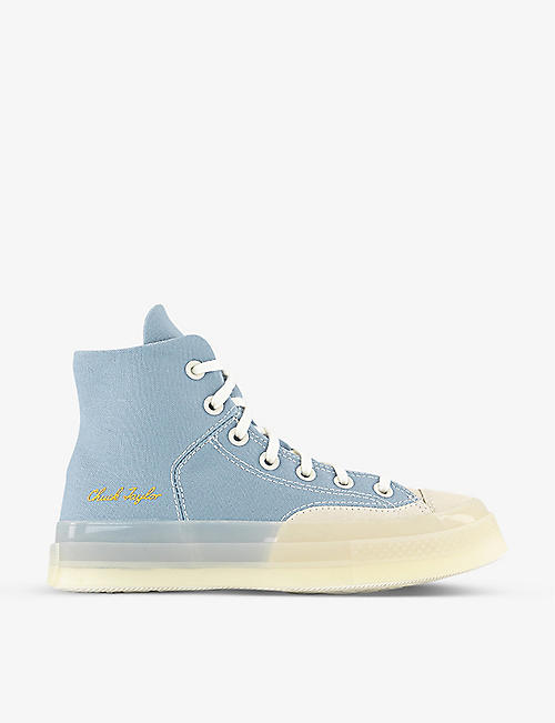 CONVERSE: Chuck 70 Marquis Hi canvas and suede high-top trainers