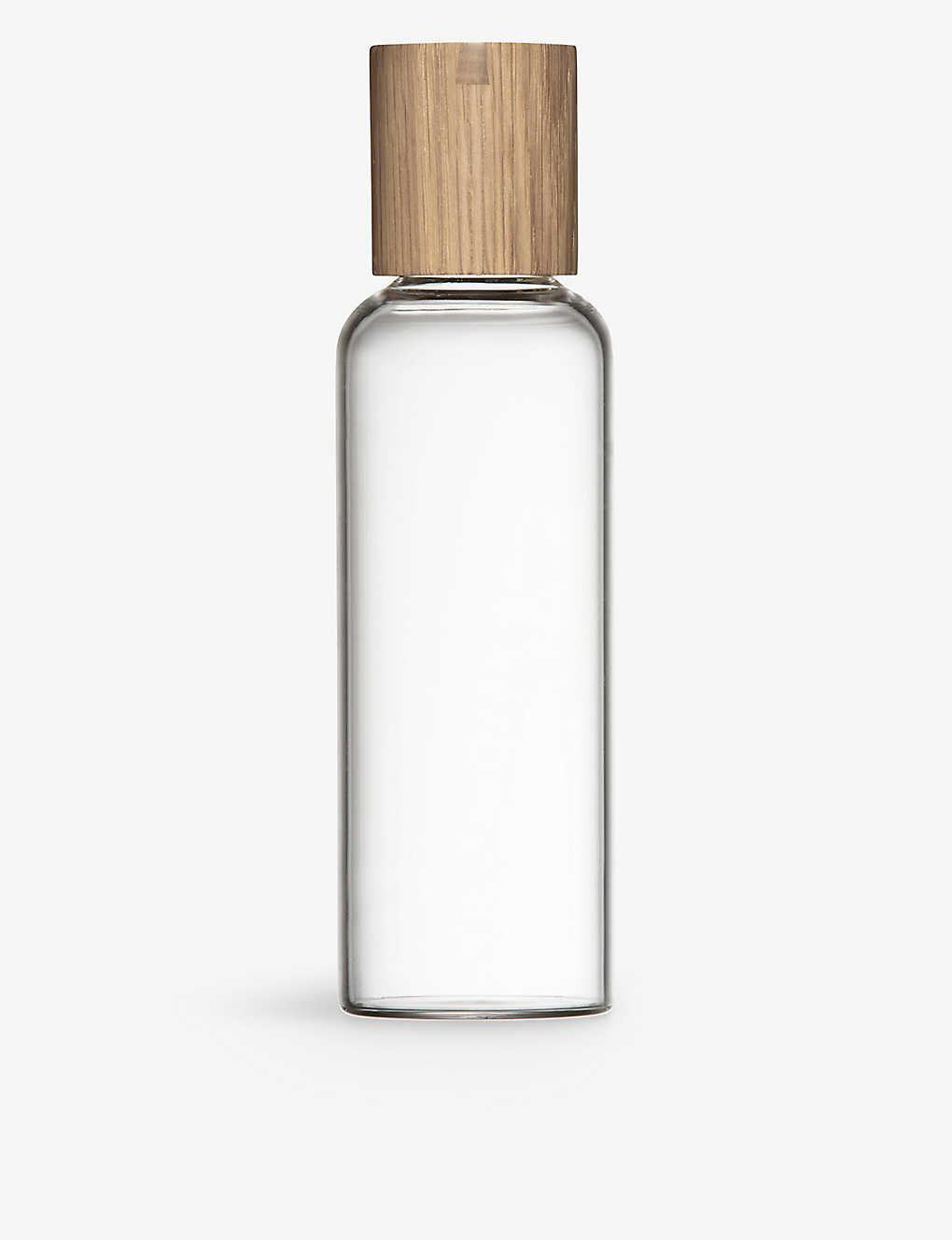Iittala Meno Oak And Glass Water Bottle 0.5l In White