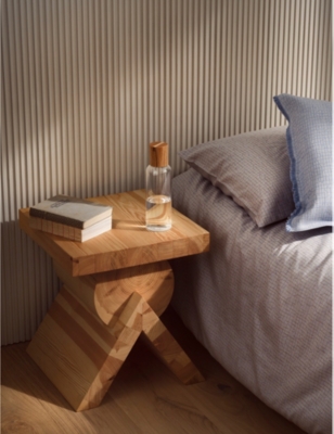 IITTALA: Meno walnut and glass water bottle 0.5l