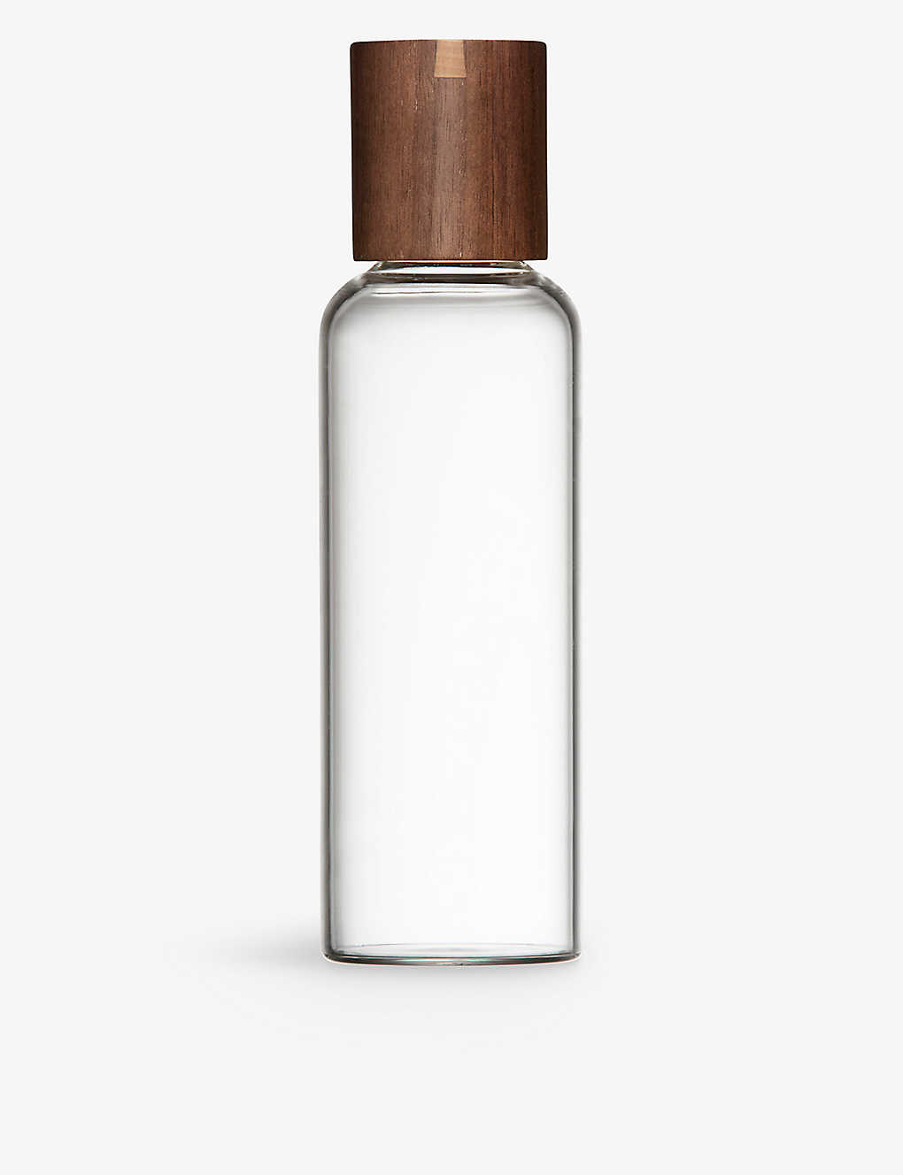 Iittala Meno Walnut And Glass Water Bottle 0.5l In White
