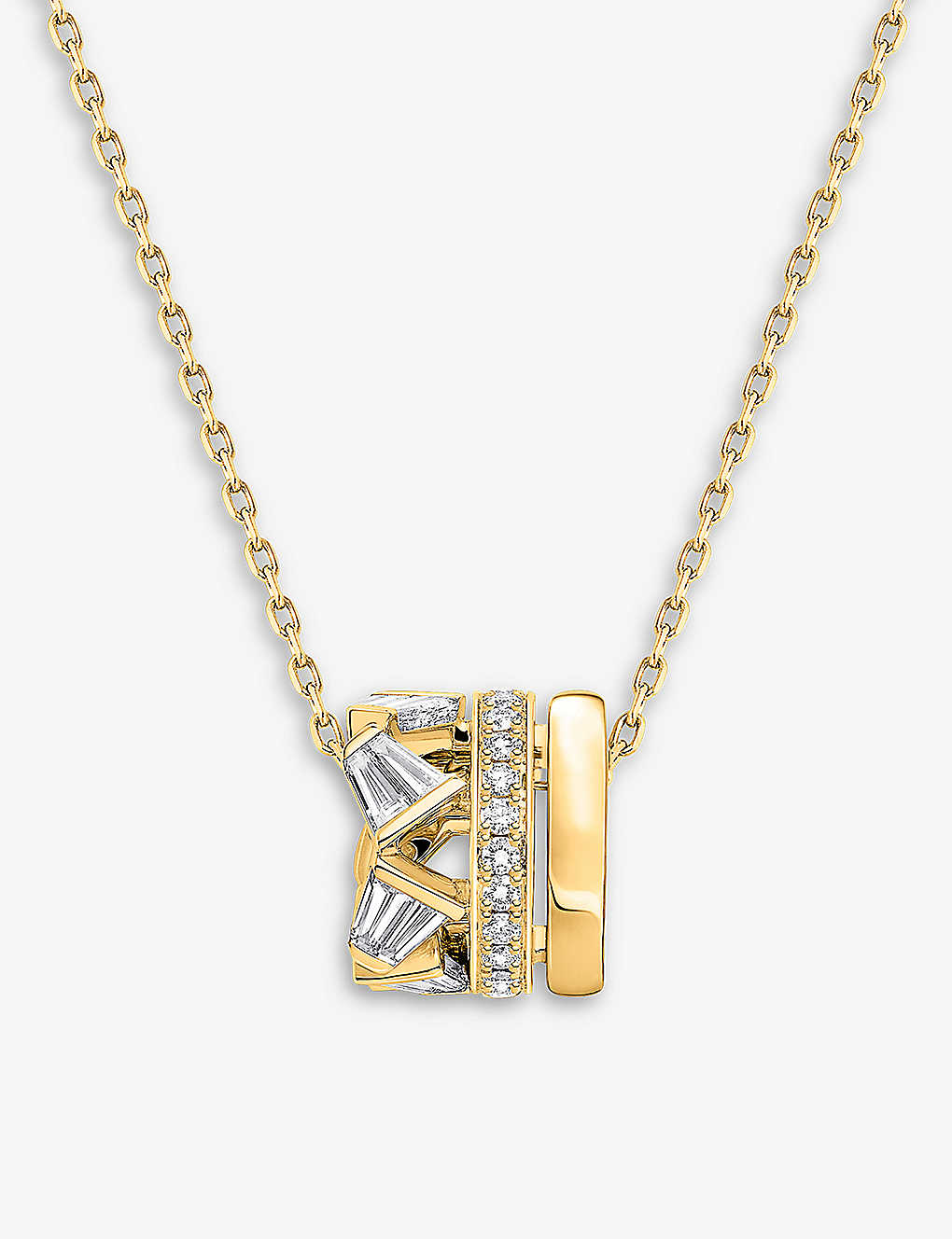 Bucherer Fine Jewellery Womens Yellow Gold Rock Diamond 18ct Yellow-gold And Diamond Necklace