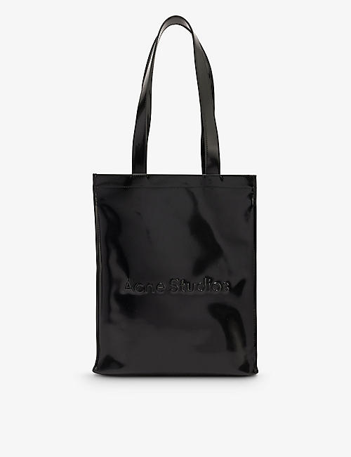 ACNE STUDIOS: Logo-embossed faux-leather tote bag