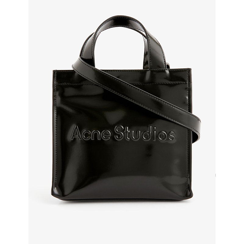 Acne Studios Debossed-logo Detail Tote Bag In Black