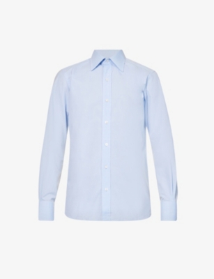 TOM FORD: Spread-collar regular-fit cotton-poplin shirt