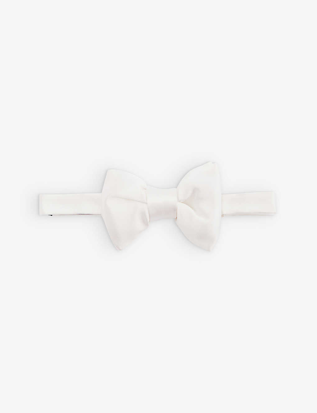 Shop Tom Ford Men's Optical White Pre-tied Silk Bow Tie