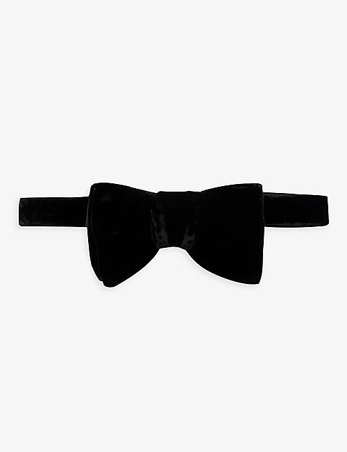 TOM FORD: Pre-tied velvet-texture woven bow tie