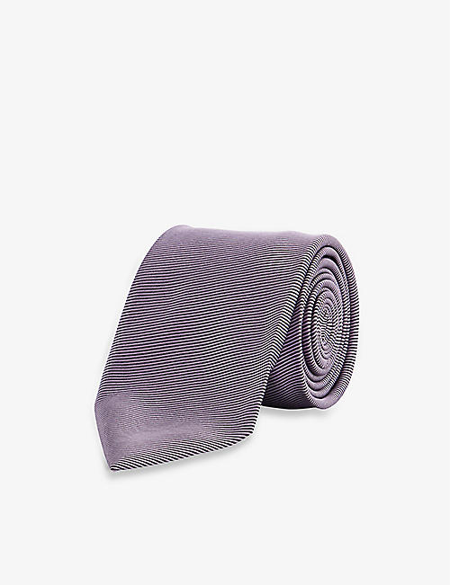 TOM FORD: Stripe-print wide-blade silk tie