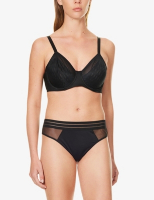 WACOAL: Elevated Allure abstract-pattern underwired stretch-woven bra