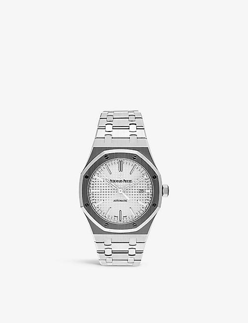 BUCHERER CERTIFIED PRE OWNED: Pre-loved Audemars Piguet Royal Oak stainless-steel automatic watch