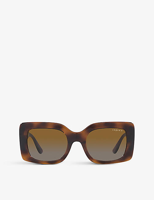 VOGUE: VO5481S rectangle-frame tortoiseshell-injected sunglasses