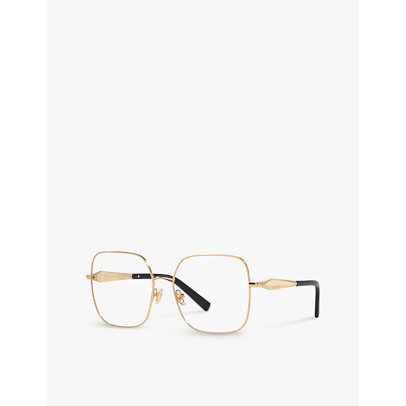 Shop Tiffany & Co Tf1151 Square-frame Metal Glasses In Gold