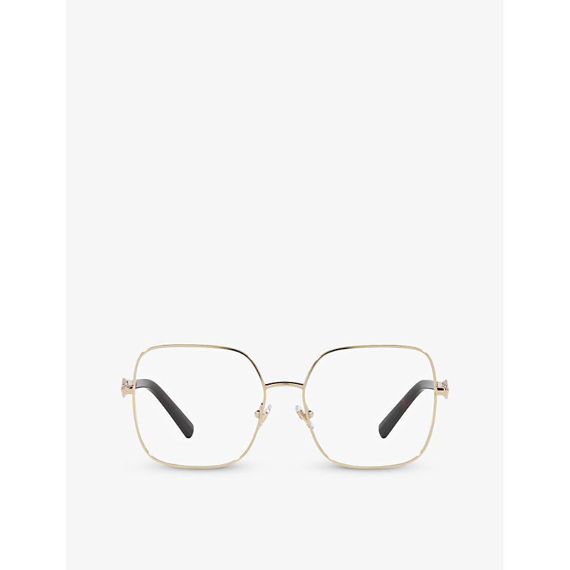 Tiffany & Co Tf1151 Square-frame Metal Glasses In Gold