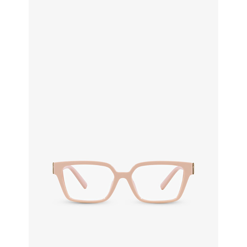 Tiffany & Co Tf2232u Rectangle-frame Acetate Optical Glasses In Pink