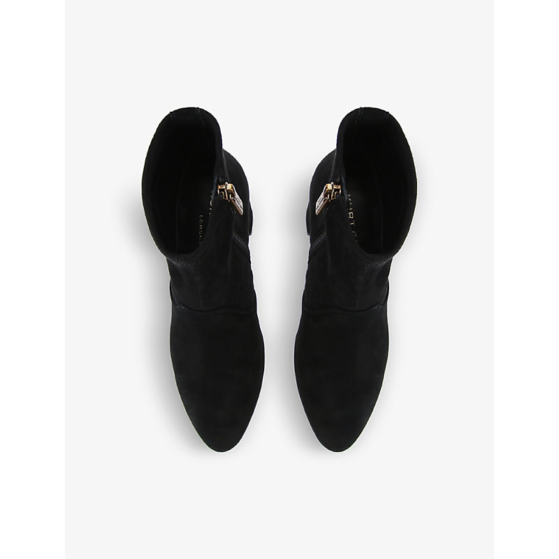 Shop Kurt Geiger London Women's Black Langley Suede Ankle Boots