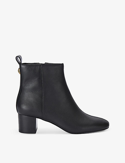 KURT GEIGER LONDON: Elmer leather heeled ankle boots