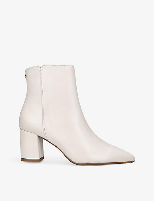 CARVELA COMFORT: Melody brand-embossed leather heeled ankle boots