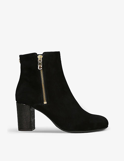 CARVELA COMFORT: Reign brand-embossed suede heeled ankle boots