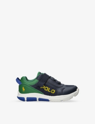 POLO RALPH LAUREN: Sport Tech Racer faux-leather low-top trainers 6 months-5 years
