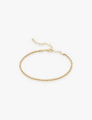 MONICA VINADER: Rope recycled 18ct yellow-gold vermeil plated sterling-silver chain bracelet