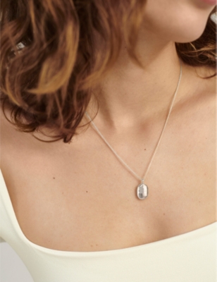 MONICA VINADER: ID sterling-silver locket pendant necklace