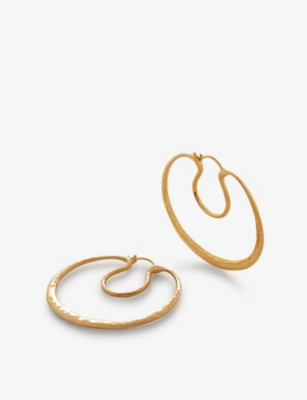 Monica Vinader Womens Yellow Gold Flow Large 18ct Yellow Gold-plated Vermeil Recycled Sterling-silve