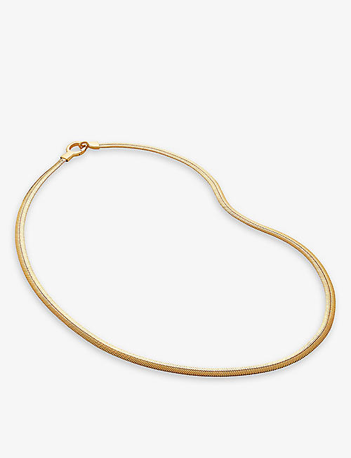 MONICA VINADER: Snake Wide Chain 18ct yellow-gold vermeil plated sterling-silver necklace