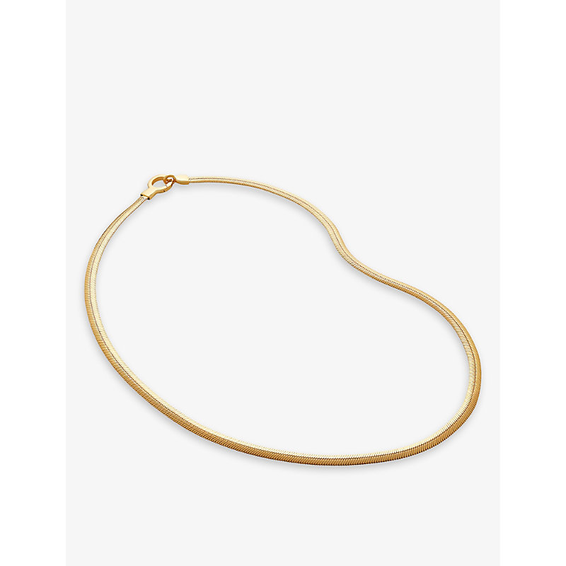 Monica Vinader Womens Yellow Gold Snake Wide Chain 18ct Yellow-gold Vermeil Plated Sterling-silver N